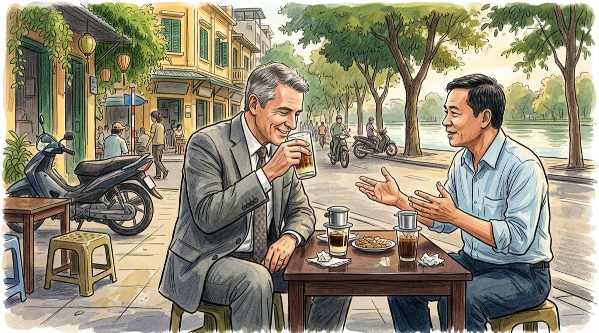Đại sứ Mỹ uống cà phê sữa đá, bắt đầu 'hành trình thú vị' ở Việt Nam